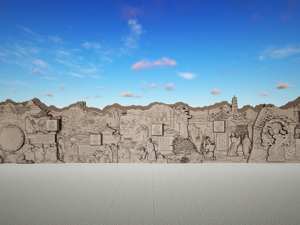 重庆大足龙中路浮雕设计