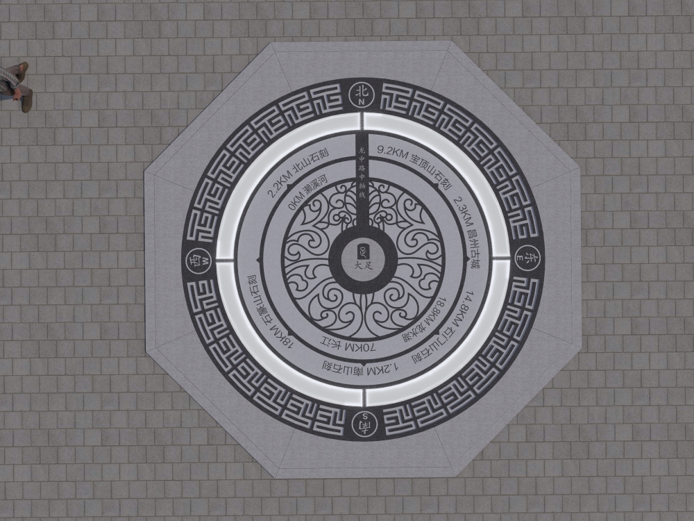 重庆大足石材地浮雕设计图