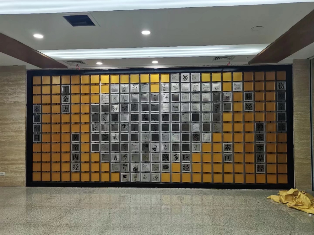 重庆大足中医院不锈钢景墙