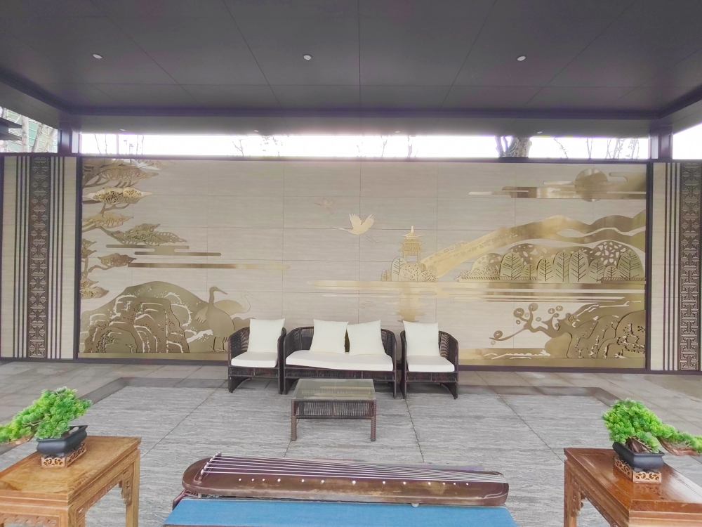 四川邻水邦泰地产不锈钢景墙