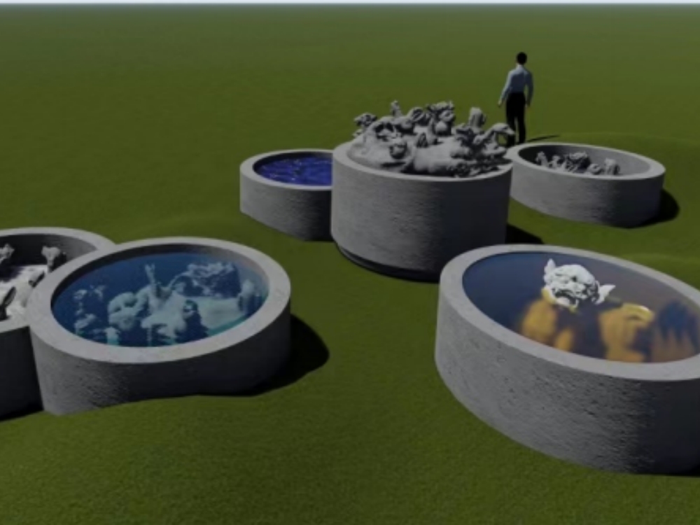 重庆大足混响水泥雕塑高满军设计师项目