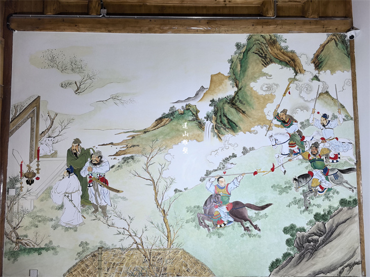 湖北安化茶马古道墙绘浮雕
