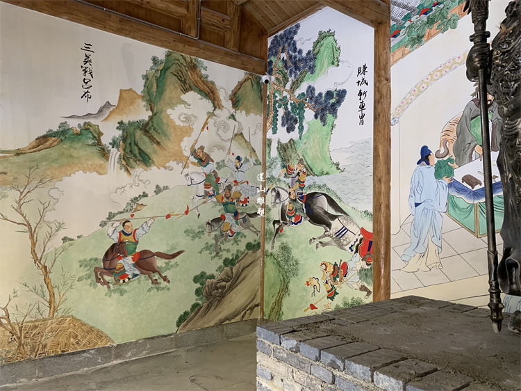 湖北安化茶马古道墙绘浮雕
