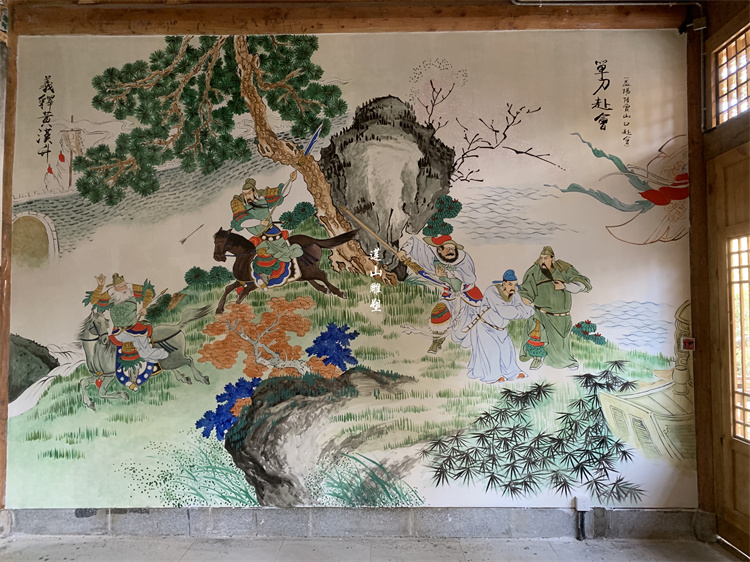 湖北安化茶马古道墙绘浮雕