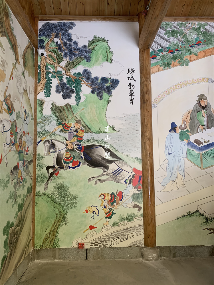 湖北安化茶马古道墙绘浮雕